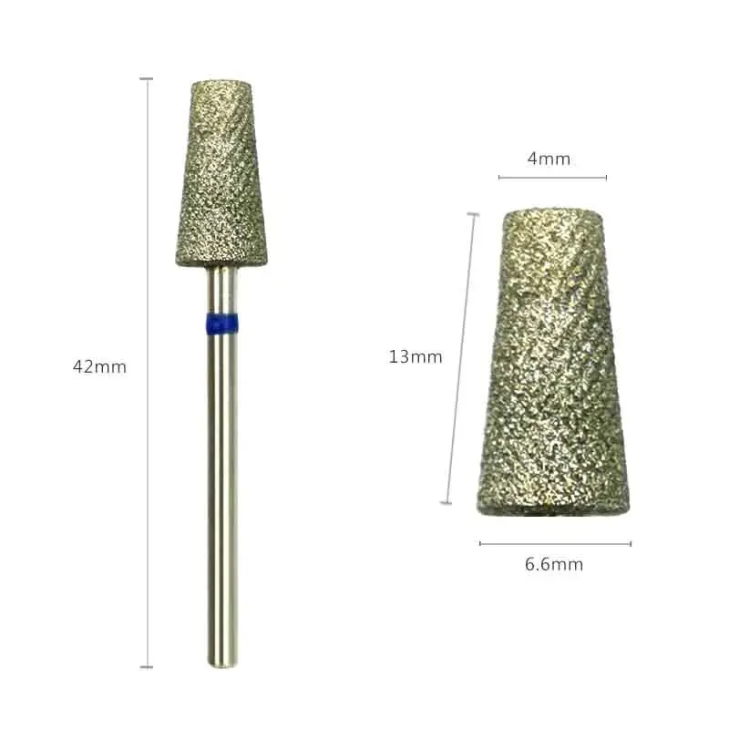 Hytoos Diamant Kreuz zähne konische Nagel bohrer 3/32 "Nagel haut sauber Grat Maniküre Bohrer Bohrmaschine Zubehör Lieferant – Detail 2