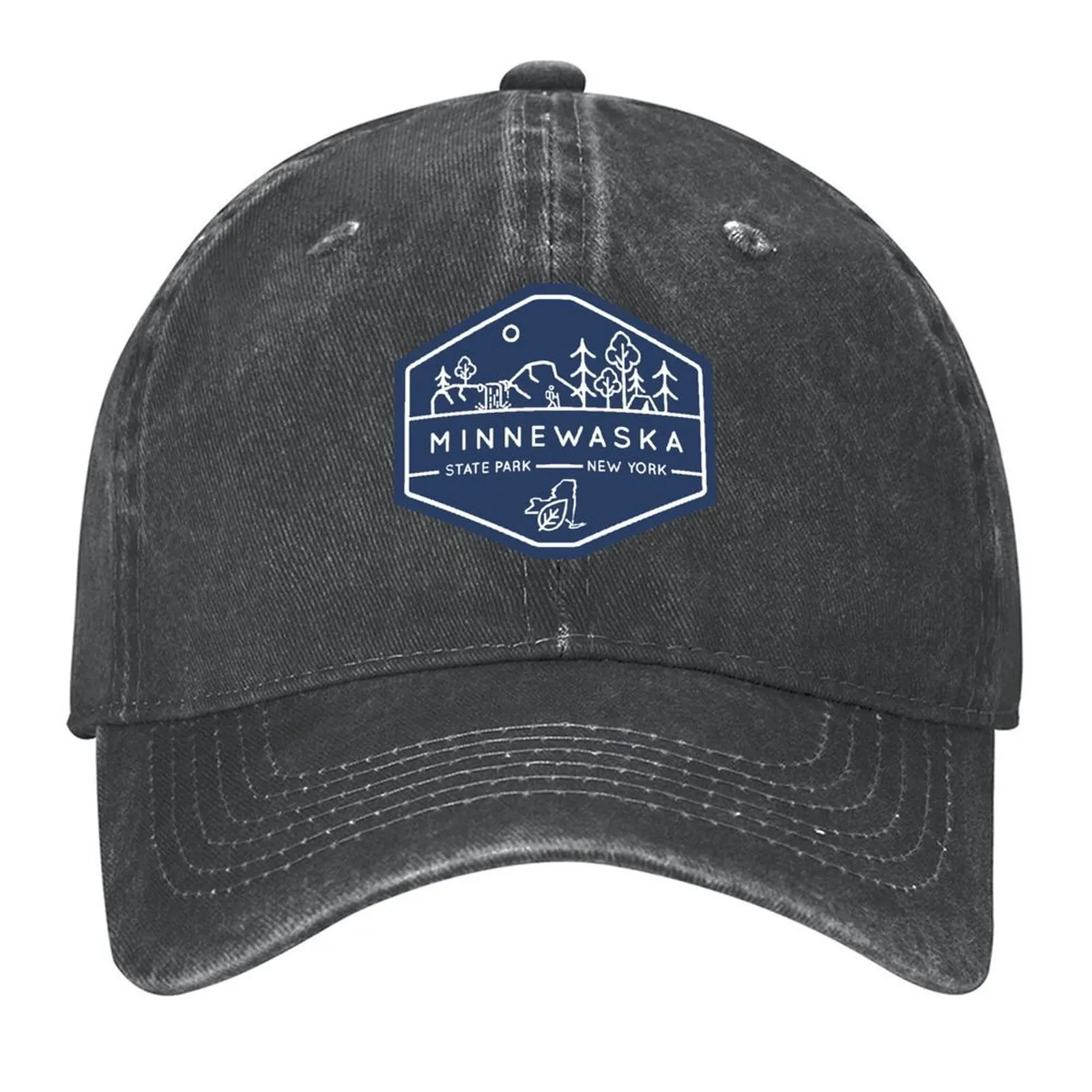 

Minnewaska State Park Blue Badge Baseball Cap Beach fishing caps man party Hat New In The Hat Men's Caps Women's