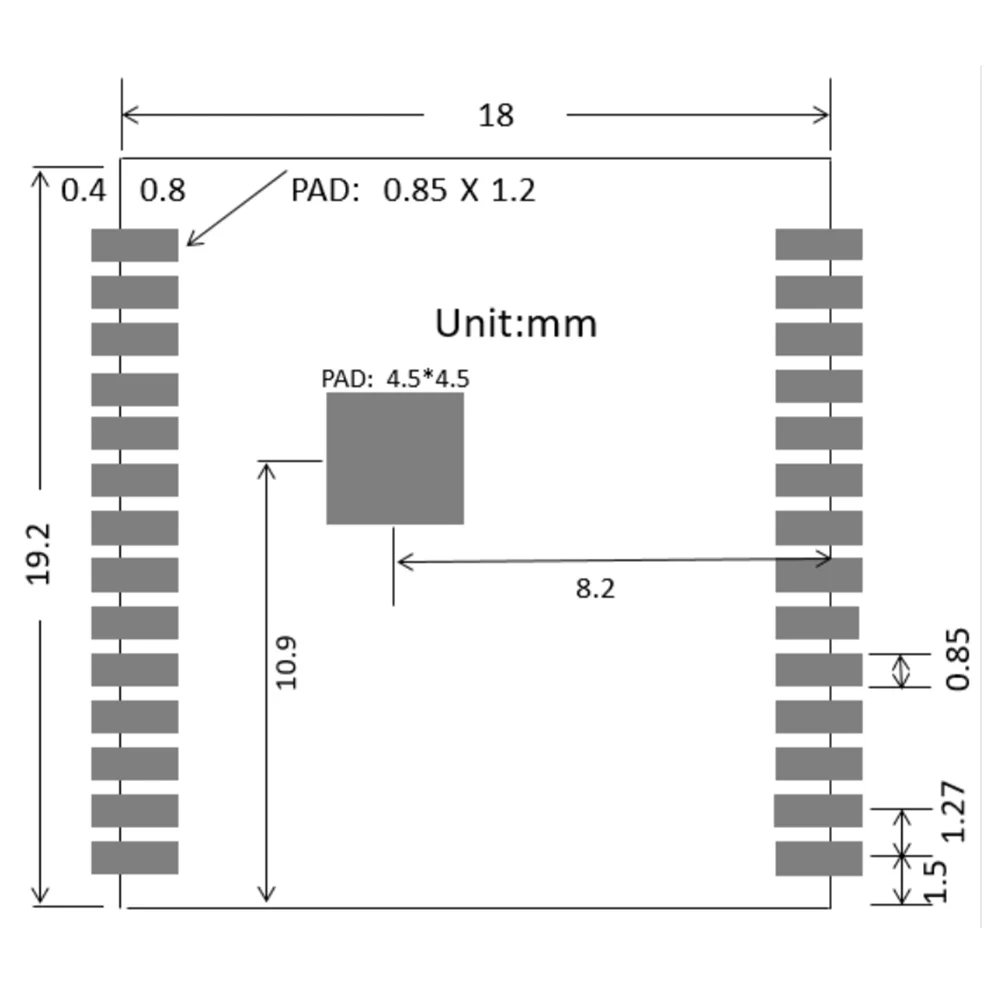 Módulo ESP32-C5 ESPC5-32E WIFI 6 2.4G + 5G + BLE compatível com módulo C5-1U