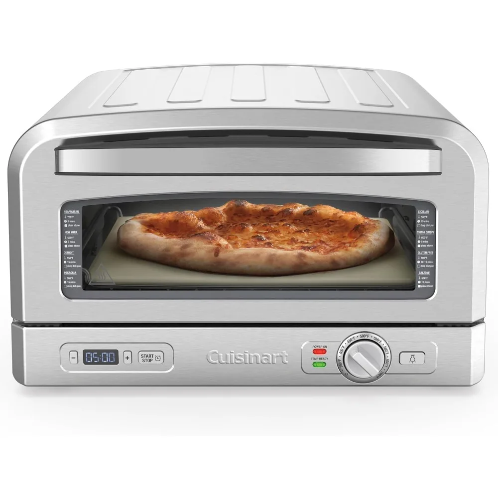 Bake 12” Pizzas in Minutes – Portable Countertop Pizza Oven – Stainless Steel - CPZ-120