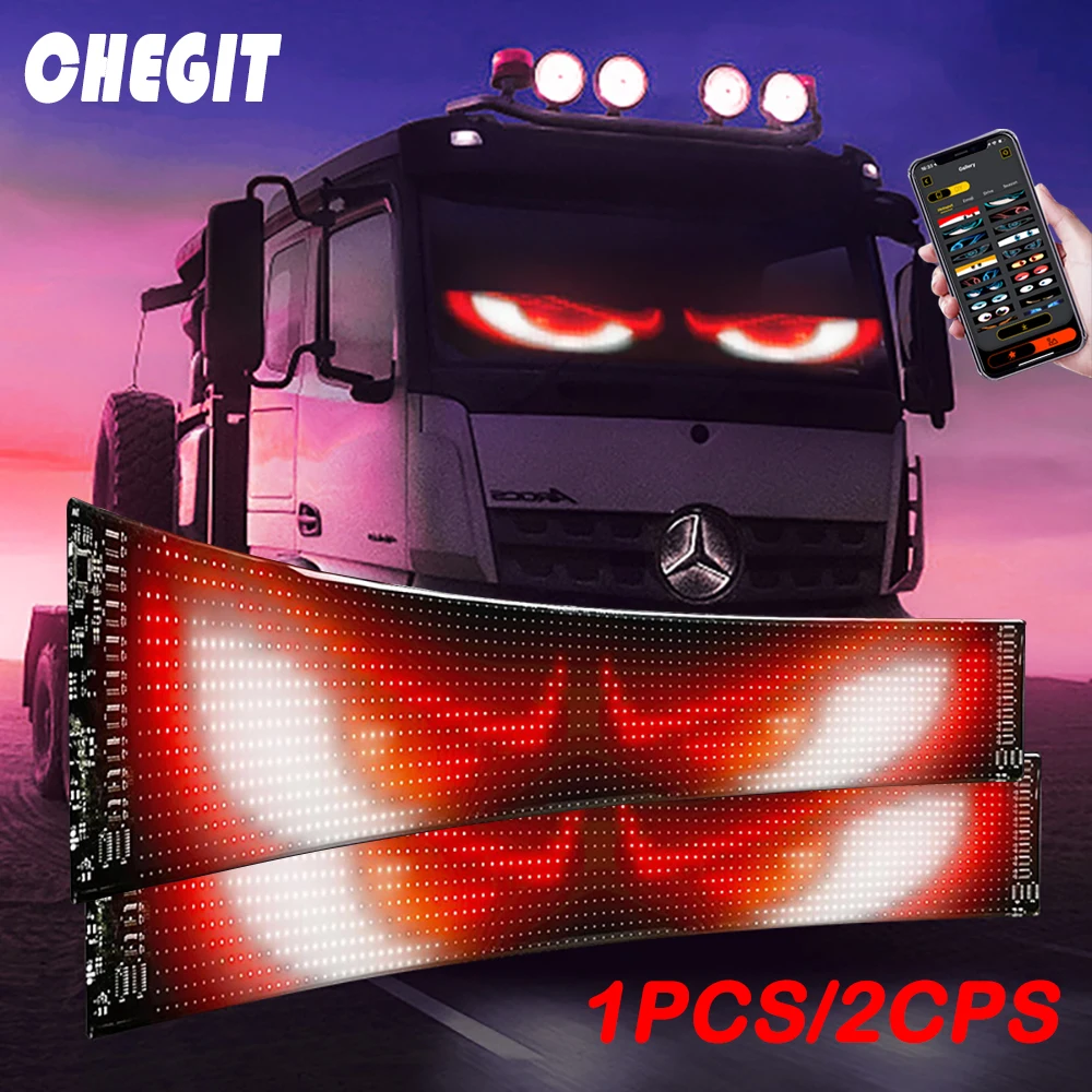 

Demon Eyes Car LED Logo APP LED Matrix Pixel Panel Night Light DIY Programmable Flexible LED Display for Car Truck Accessorie