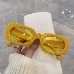 Candy Color Square Sunglasses Women For Men 2023 Fashion Vintage Trending Sun Glasses Punk Hip Hop Luxury Brand Designer Shades