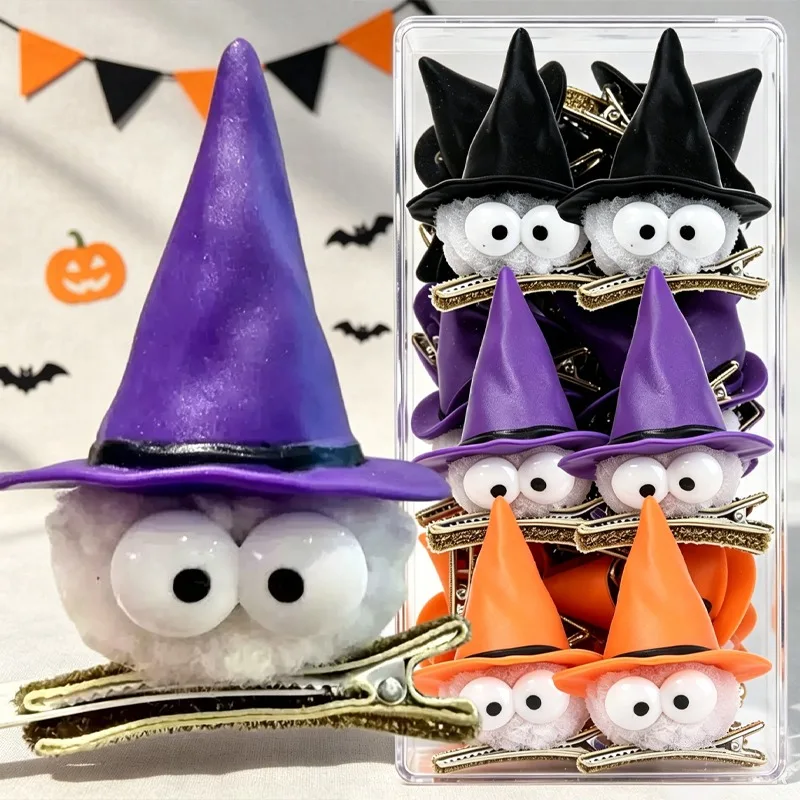 Cute Wizard Hat Hairband Sweet Party Quirky Look Pumpkin Duckbill Headpiece Elf Hairpin Girl Festival Costume Decor Halloween