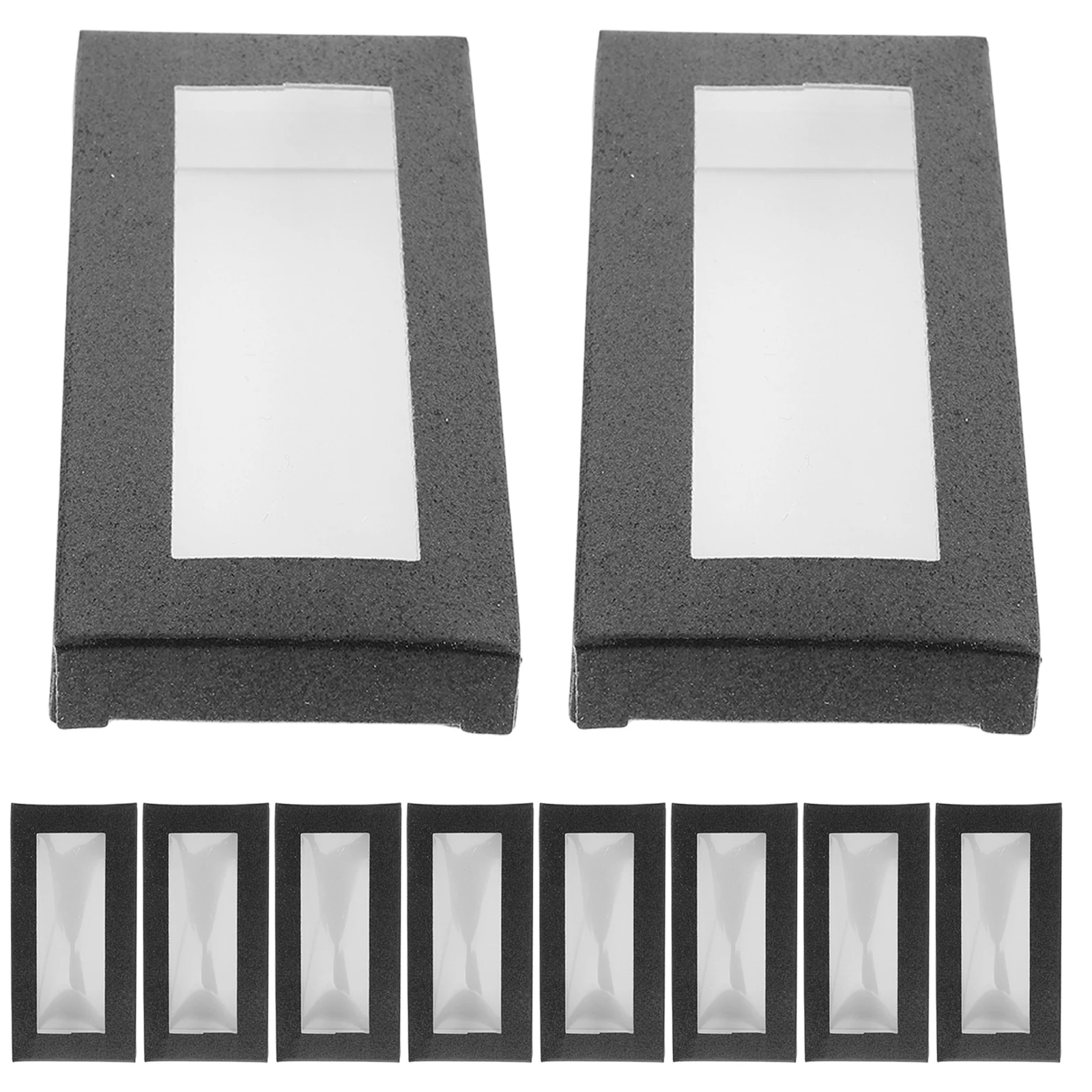 

10 Pcs Eyelash Boxes Hollow Design Portable Cardboard Material False Lashes Storage Case Organizer Container Packaging Box