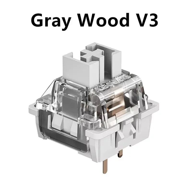 LEOBOG GrayWood V3 Switch Linear Gray Switches for Custom Mechanical Keyboard 3Pin DIY Gaming Keyboard MX RGB Hot-Swap Switch