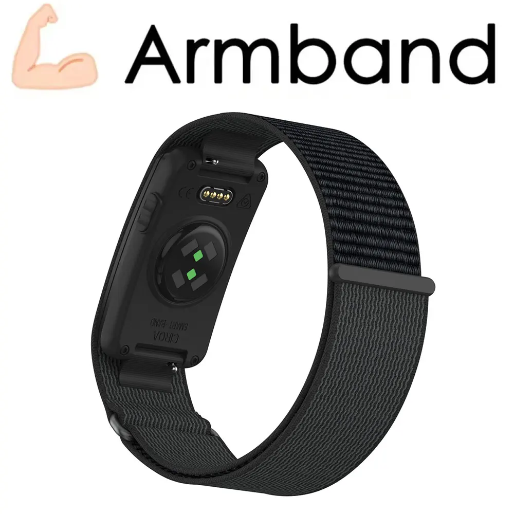 Nylon-Bizeps-Armband für Garmin CIRQA Smart Band, leicht, verstellbar, atmungsaktiv, Sport-Ersatzarmband für Garmin CIRQA