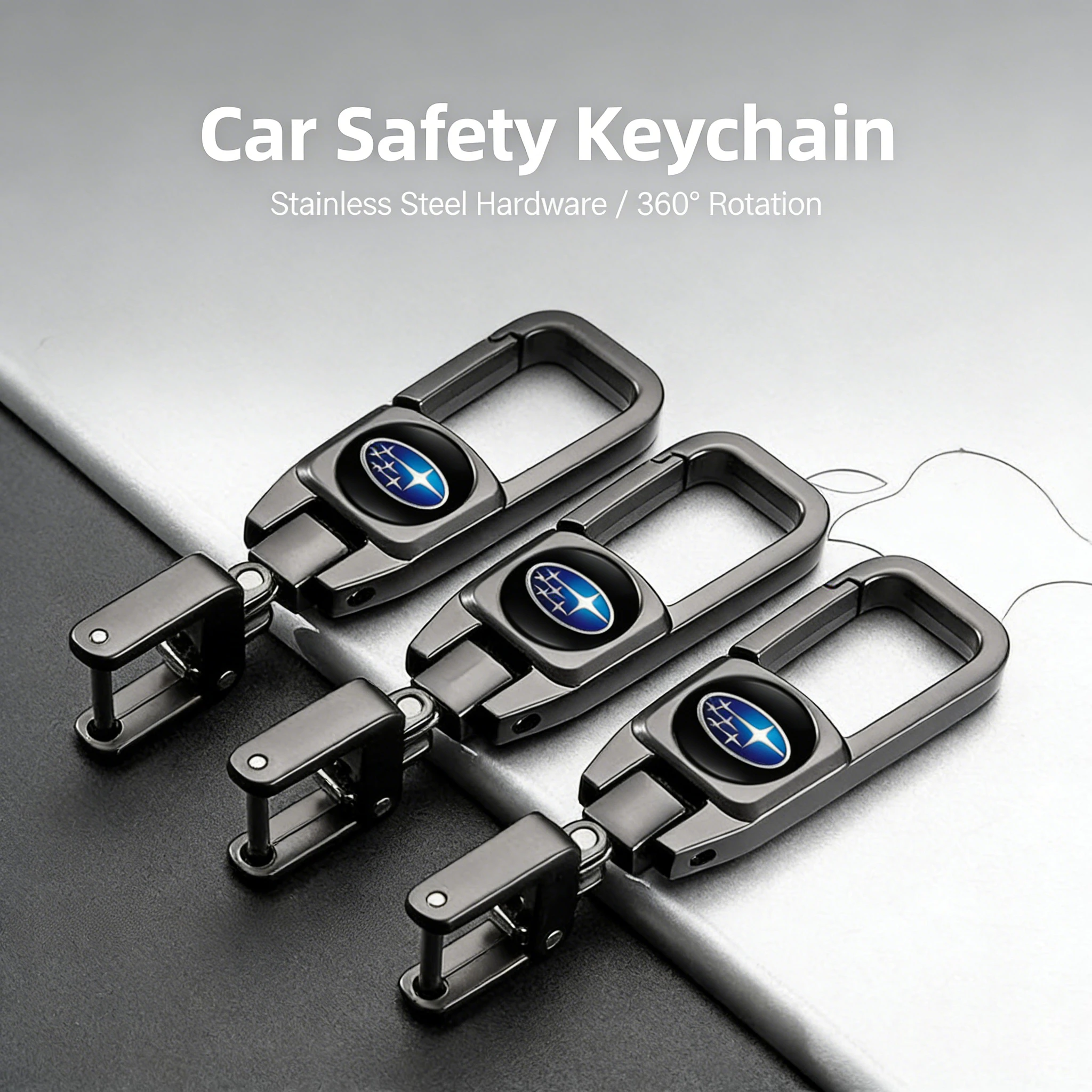 Chaveiro de metal com emblema de carro, pingente, acessórios automotivos para Subaru Outback Forester Legacy Impreza XV Tribeca Levorg Ascent