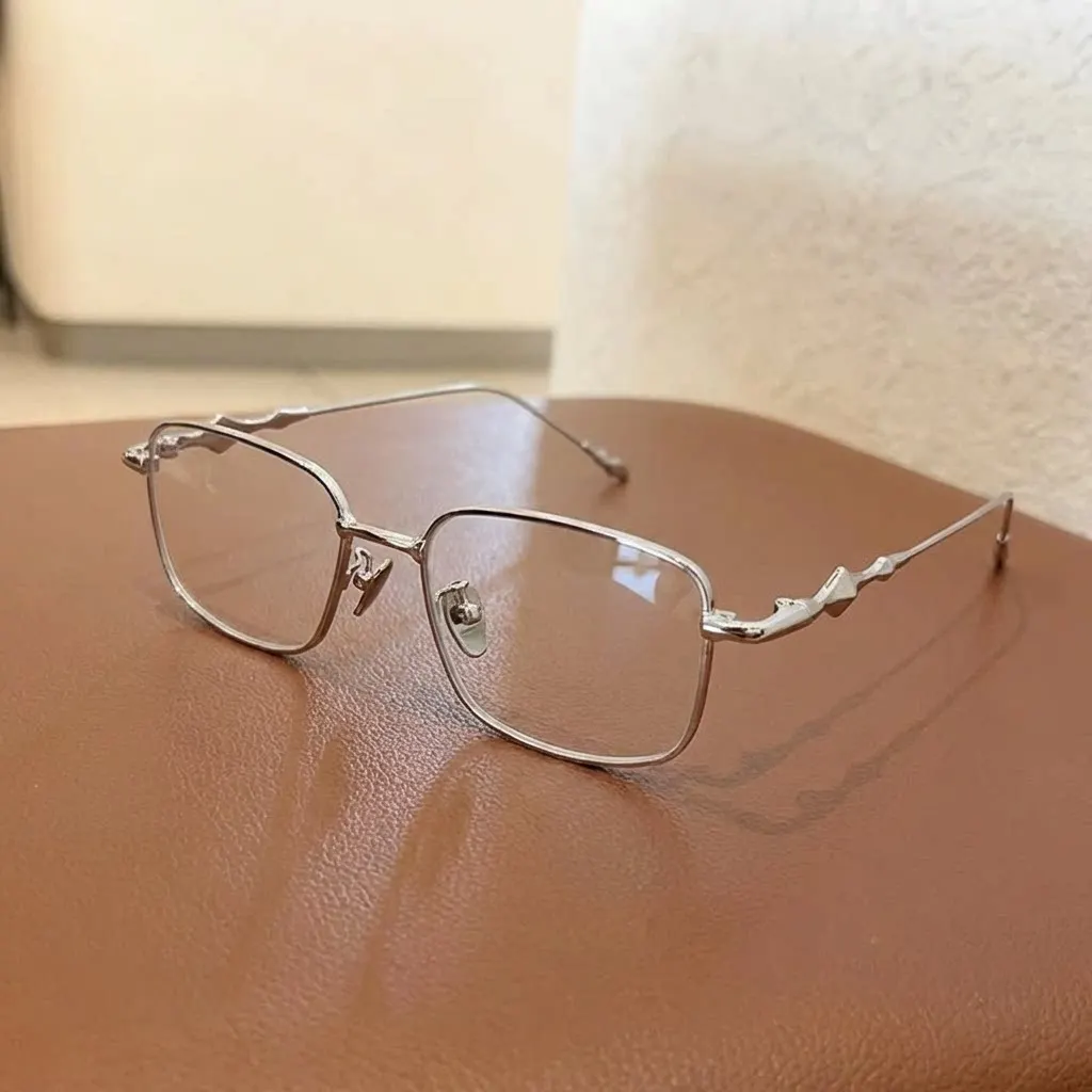 Vintage Rectangle Anti Blue Light Blocking Glasses Women Men Metal Frame Eyewear Clear Eyeglasses Transparent Lens Spectacle