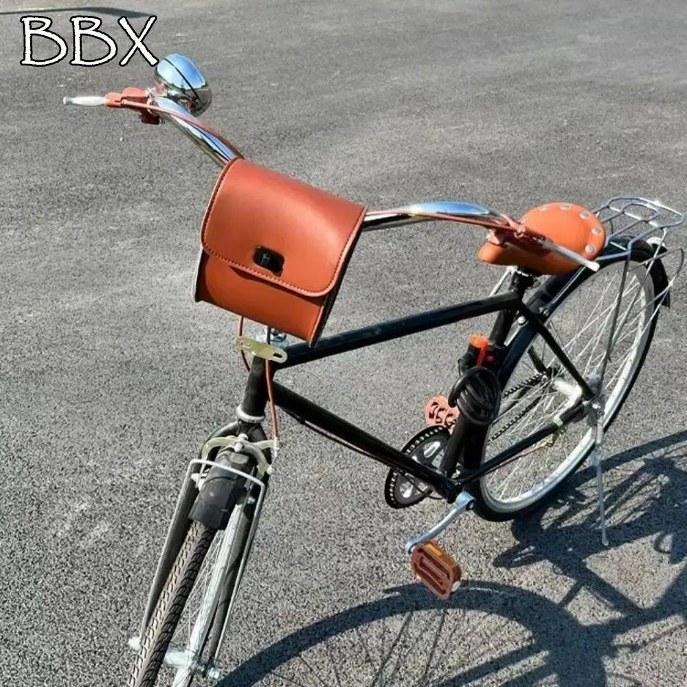 

Fashion Mountain Bike Bag Vintage Waterproof Motorcycle Electric Scooter Bag Large Capacity Durable Bicycle Front Bag Scooter