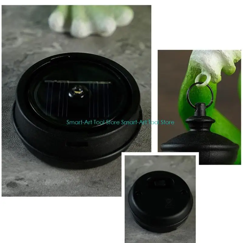 E1PB Solar Powered Frogs Sculpture with Outdoor Waterproof Resins Lawn Art Gift