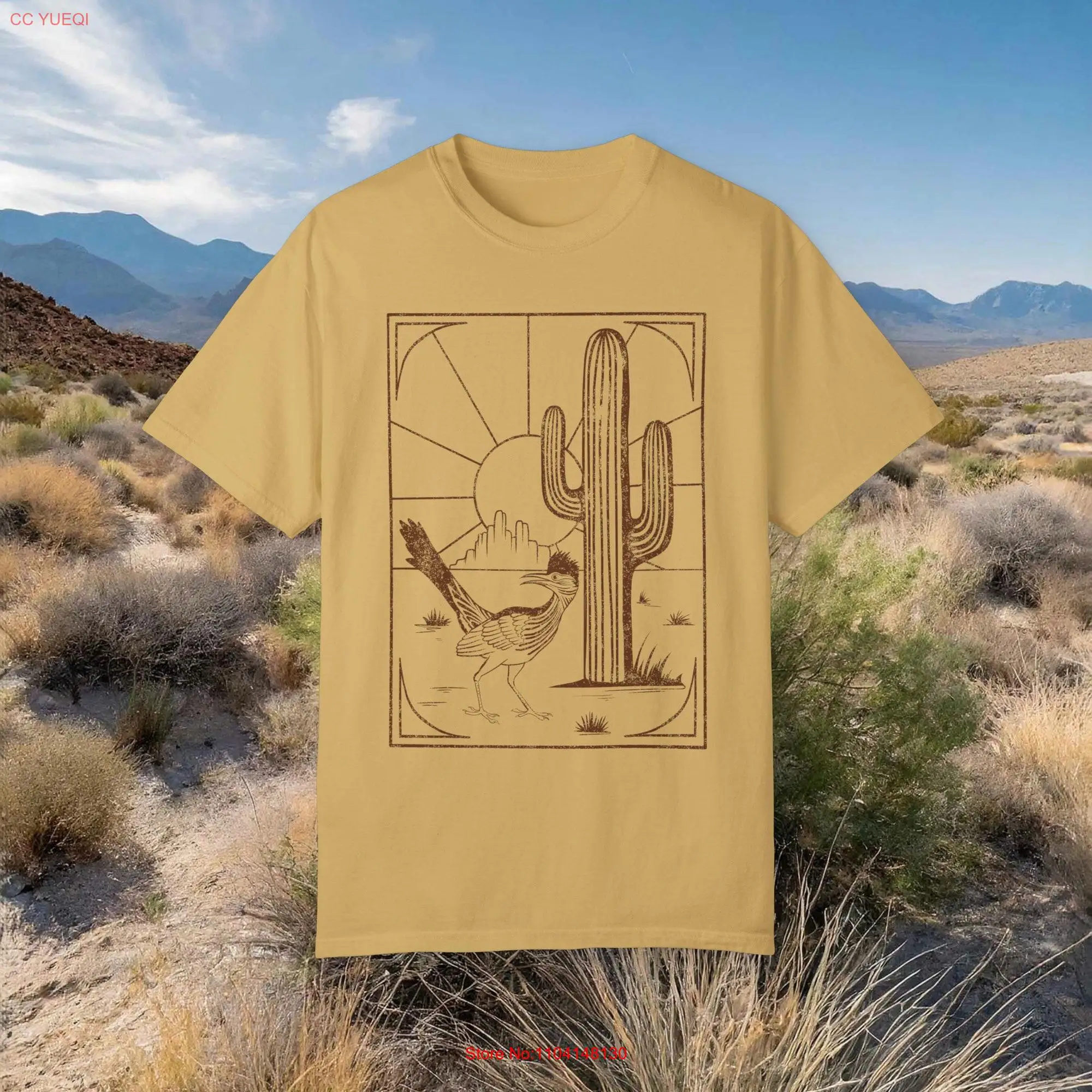 Roadrunner T Shirt Southwest Bird Desert for Birdwatcher long or short sleeves