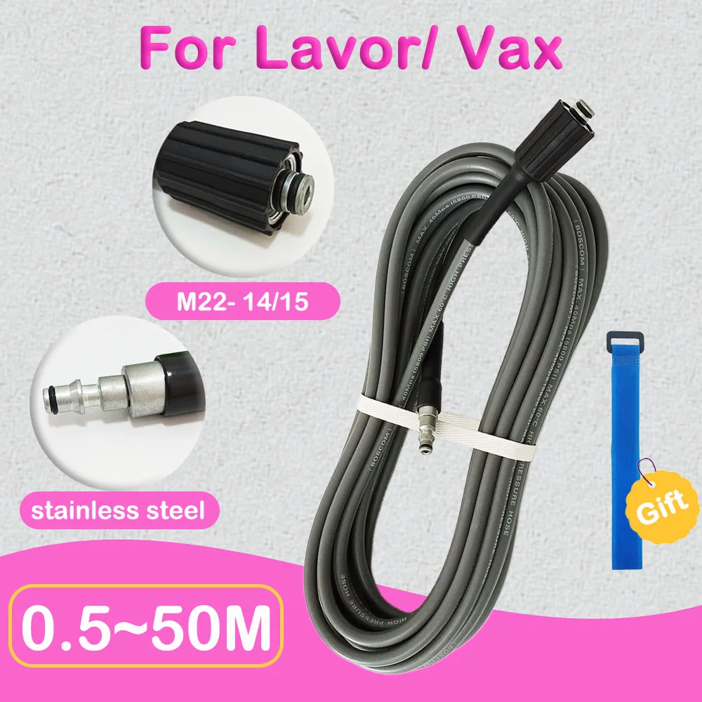 For Lavor/ Vax 0.5-50M High Pressure Washer Pipeline Car Washer Hose Connector Quick Hose Cleaning Tools