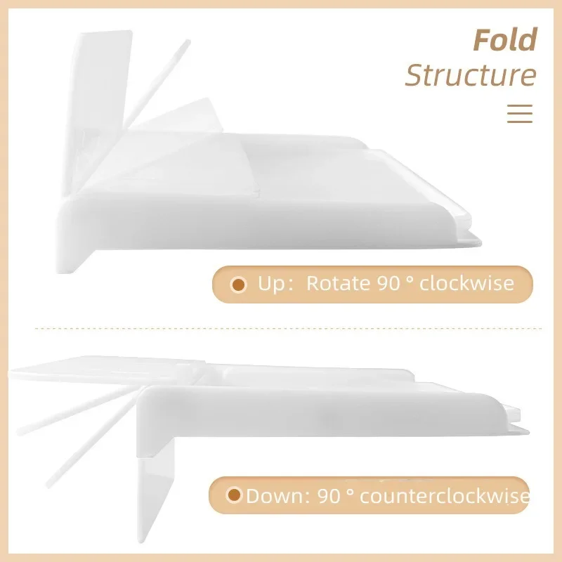 Portable Bedside Storage Shelf Wall-mounted Bed Head Rack Retractable Foldable Hanging Shelf Kitchen Bathroom Storage Holder