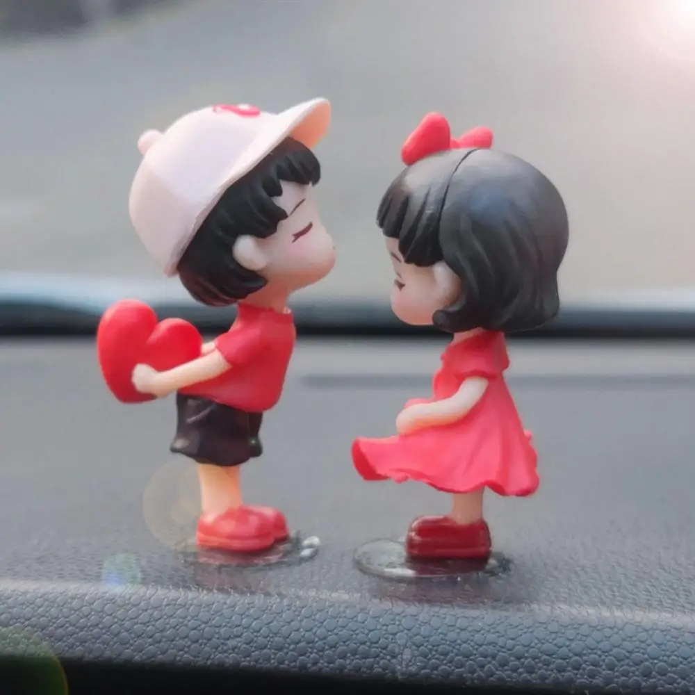 Car Interior Decoration Center Console Decoration Cute Cartoons Portable Creative Car Ornaments Anime Couples For Car Durable