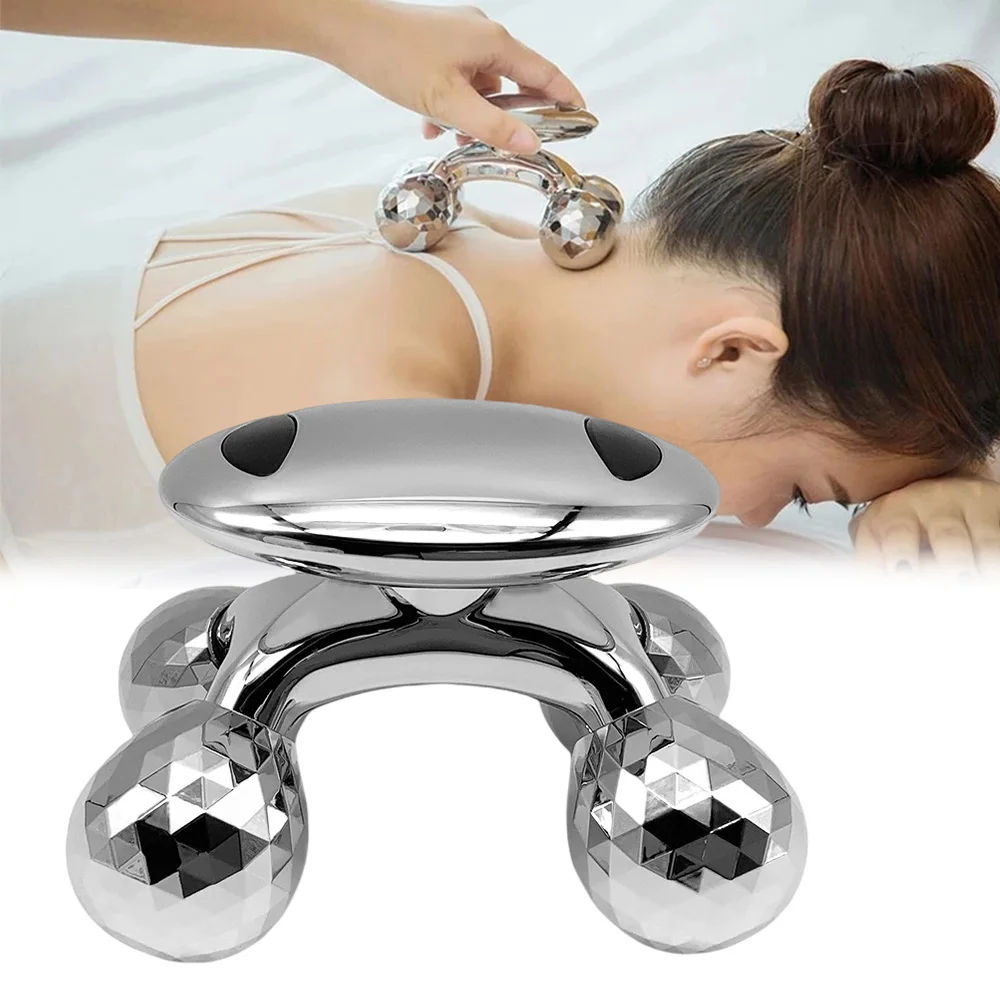 4D Roller Massager Solar Micro Current Massager Face Lifting Tightening Body Slimming Shaping Anti-cellulite Roller Beauty Care