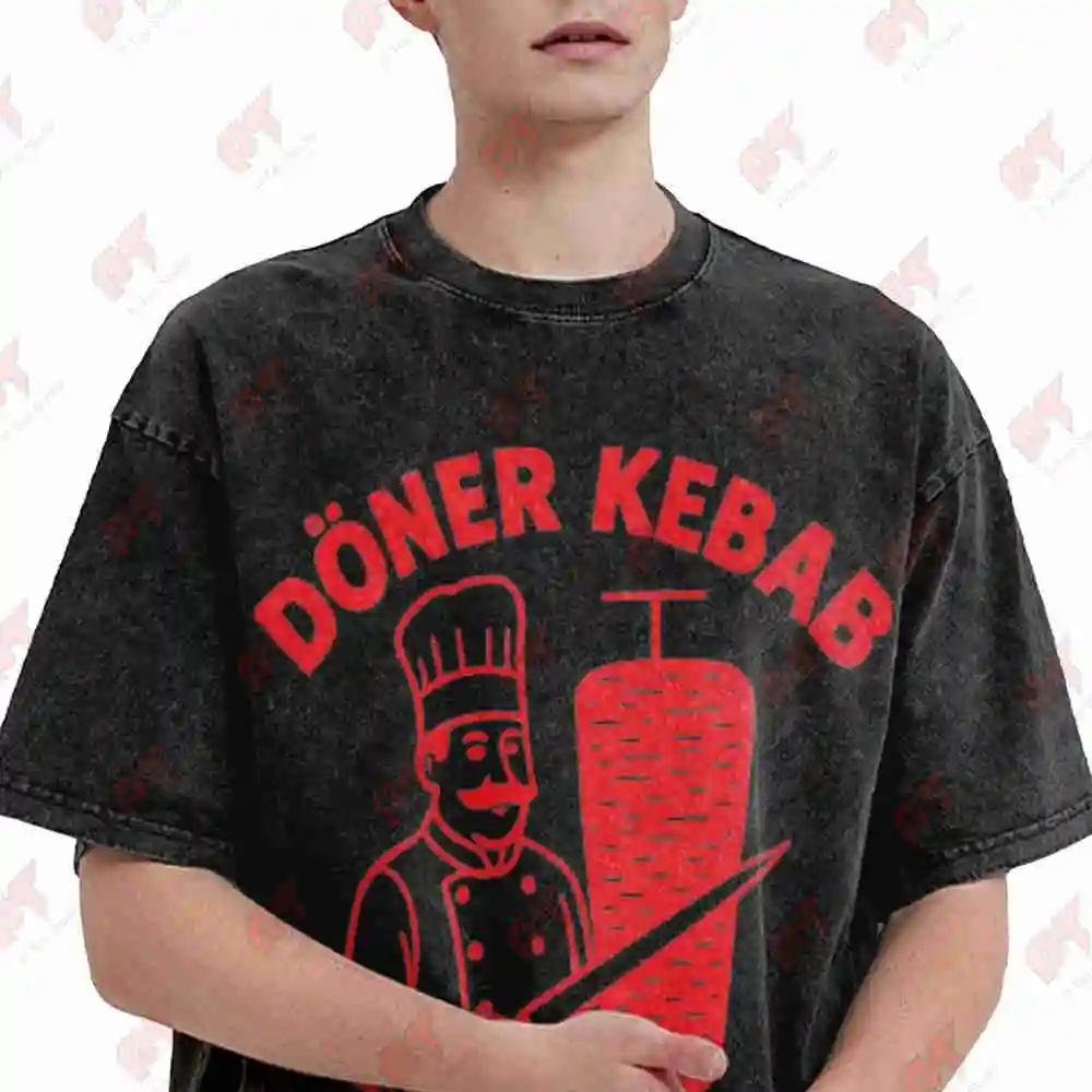 Doner Kebab Classic Vintage Washed Tee Pure Cotton T-Shirt