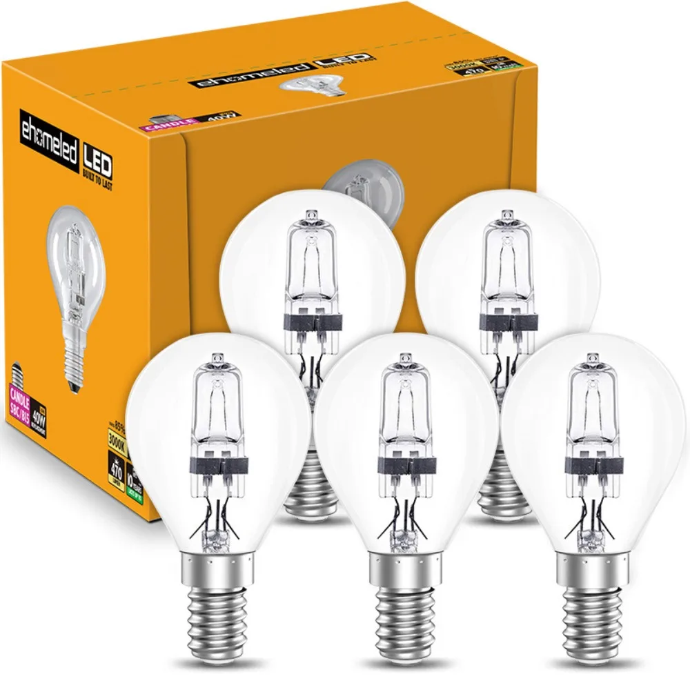 Indoor Outdoor 28W/42W E14 E27 C35 Reflector Replace Spotlight Bulbs Halogen Bulbs candles pointed bulbs Light Lamps