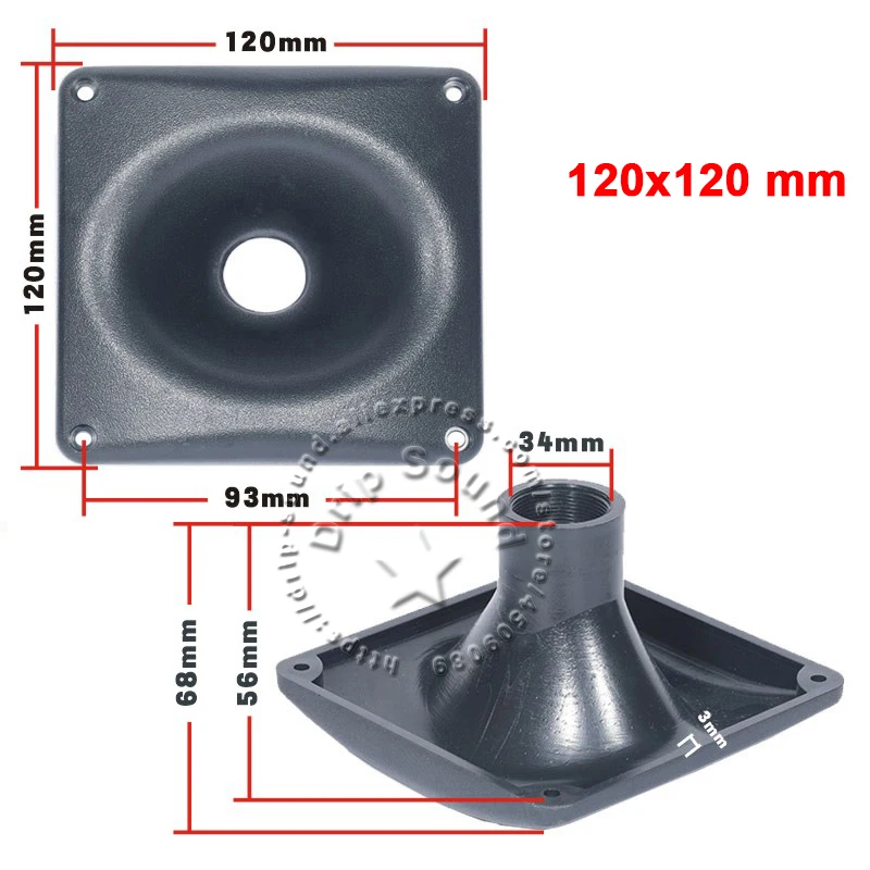 34mm Core Horn Tweeter Mouth Loudspeaker Stage Treble Speaker Adapter Connector Clarion Horn Driving Head Flange Plate #CWF