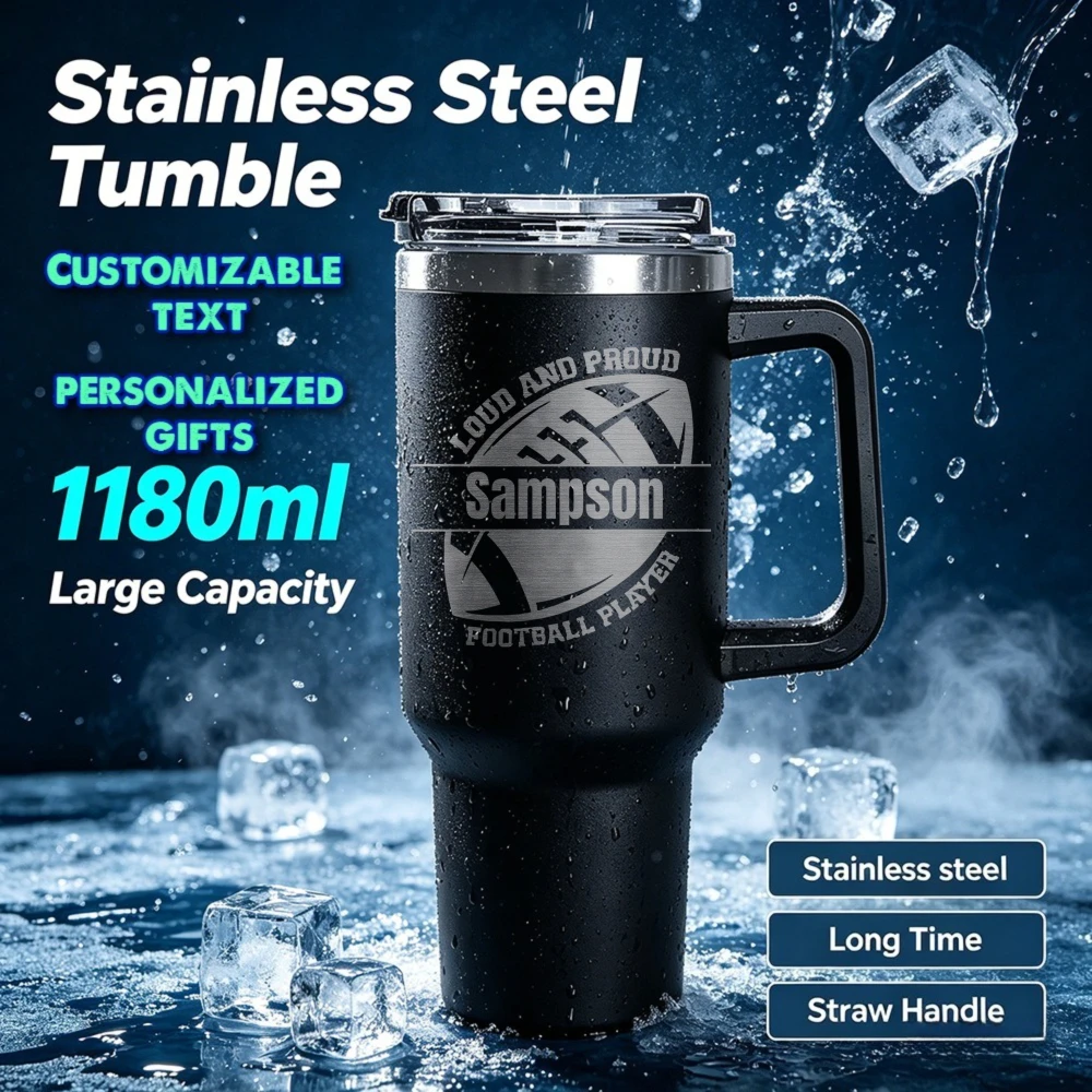Custom Insulated Water Bottle Stainless Steel Tumble Cold And Hot Flasks Double Wall With Handle for Sports Outdoor Cup Coffe