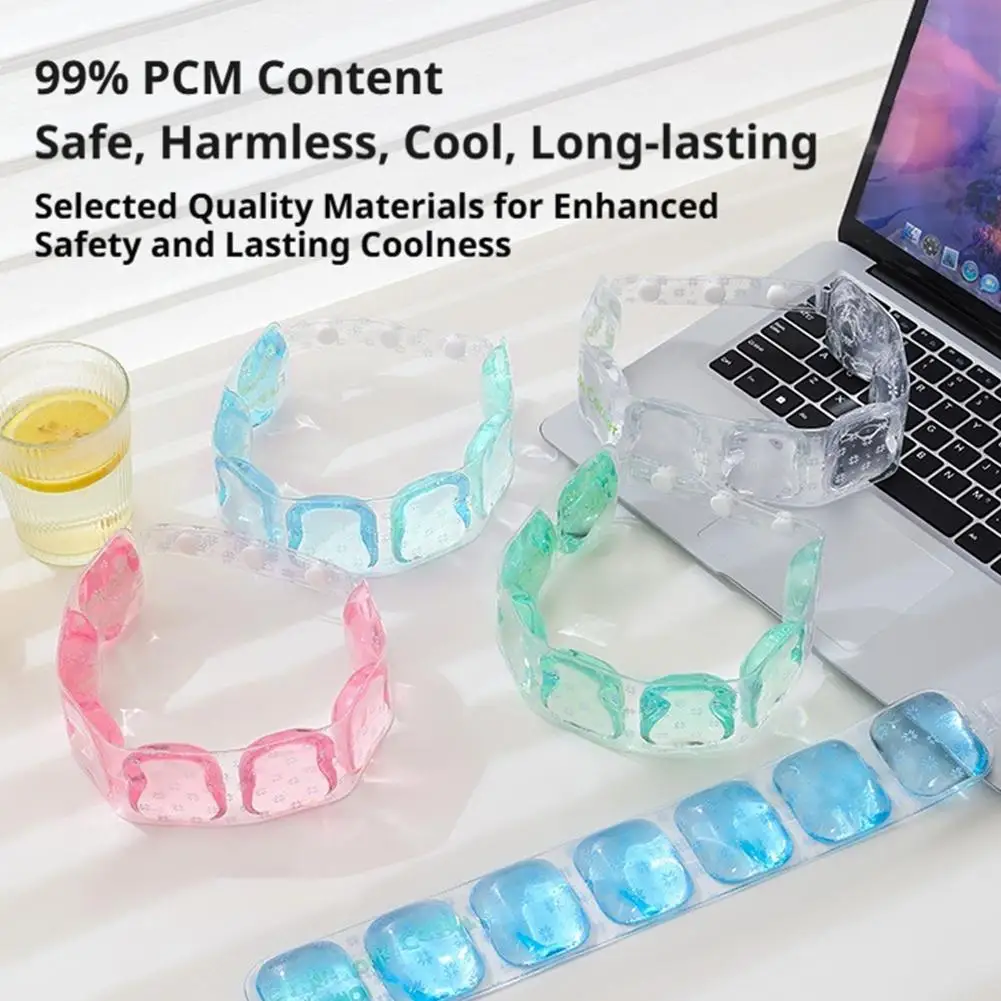 New Nordic Style PCM Cooling Neck Cooler Ring Wearable Portable Lightweight Reusable Summer Outdoor Sport Ice Cold Collar Cooler