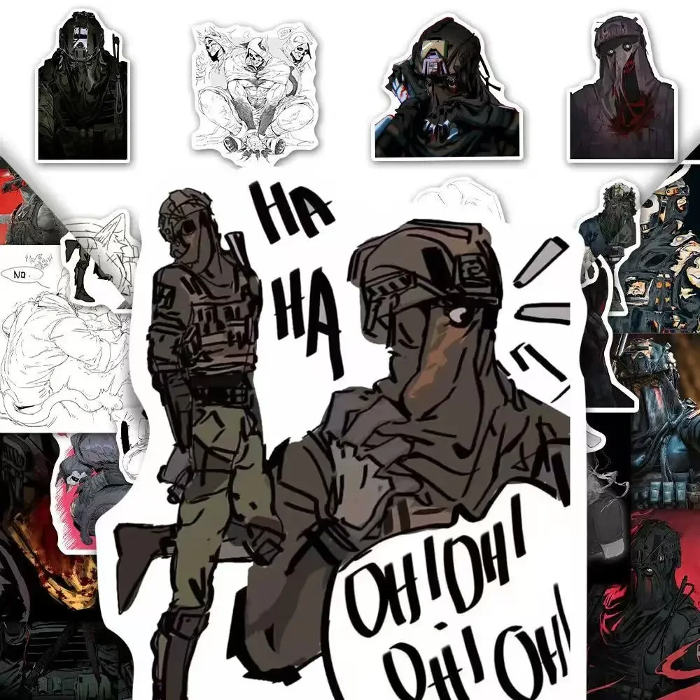 56pcs warrior calling Ghosts Cartoon Graffiti Stickers Phone Guitar Laptop Notebook Suitcase Waterproof Sticker Kids Gift Anime