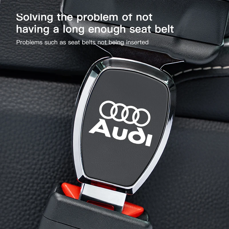 Car Seat Belt Extender Buckle Plug Safety Belt Cover Clip For Audi Sline A1 A3 A4 A5 A6 A7 A8 B8 B9 B6 C6 Q2 Q3 Q5 Q7 Q8 TT S1