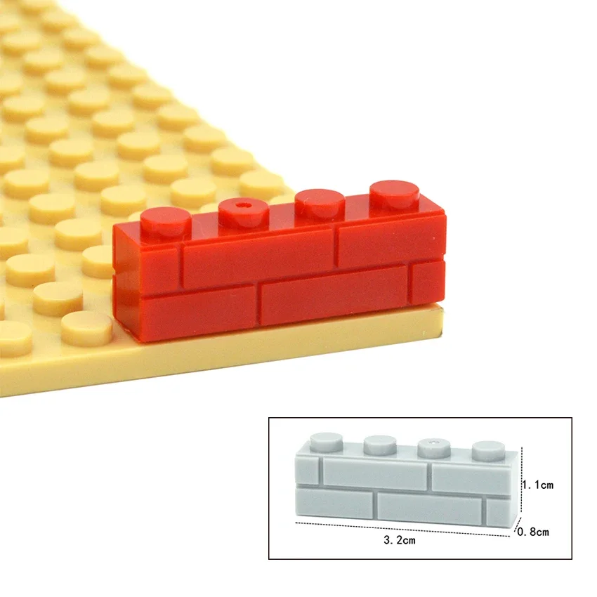 DIY 빌딩 블록 벽 피규어 벽돌 크기 1*4 도트, 15533 교육용 창의적인 장난감과 호환 가능, 1x4 도트, 50 개