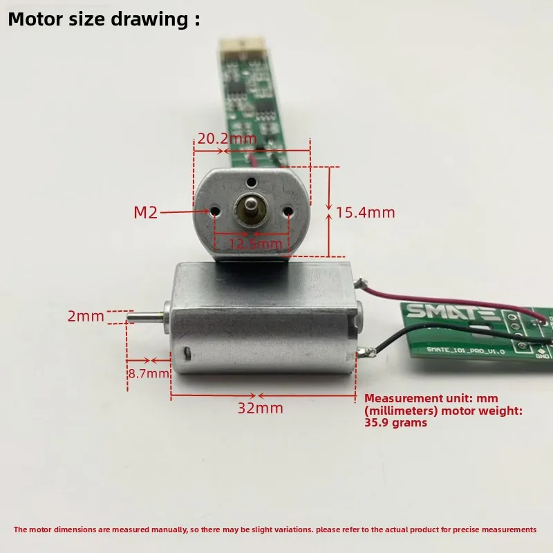 2pcs FF-180 DC Motor 3.7V Quiet High Torque, Mini Micro Motor for Shaver, Pet Nail Grinder, DIY Projects