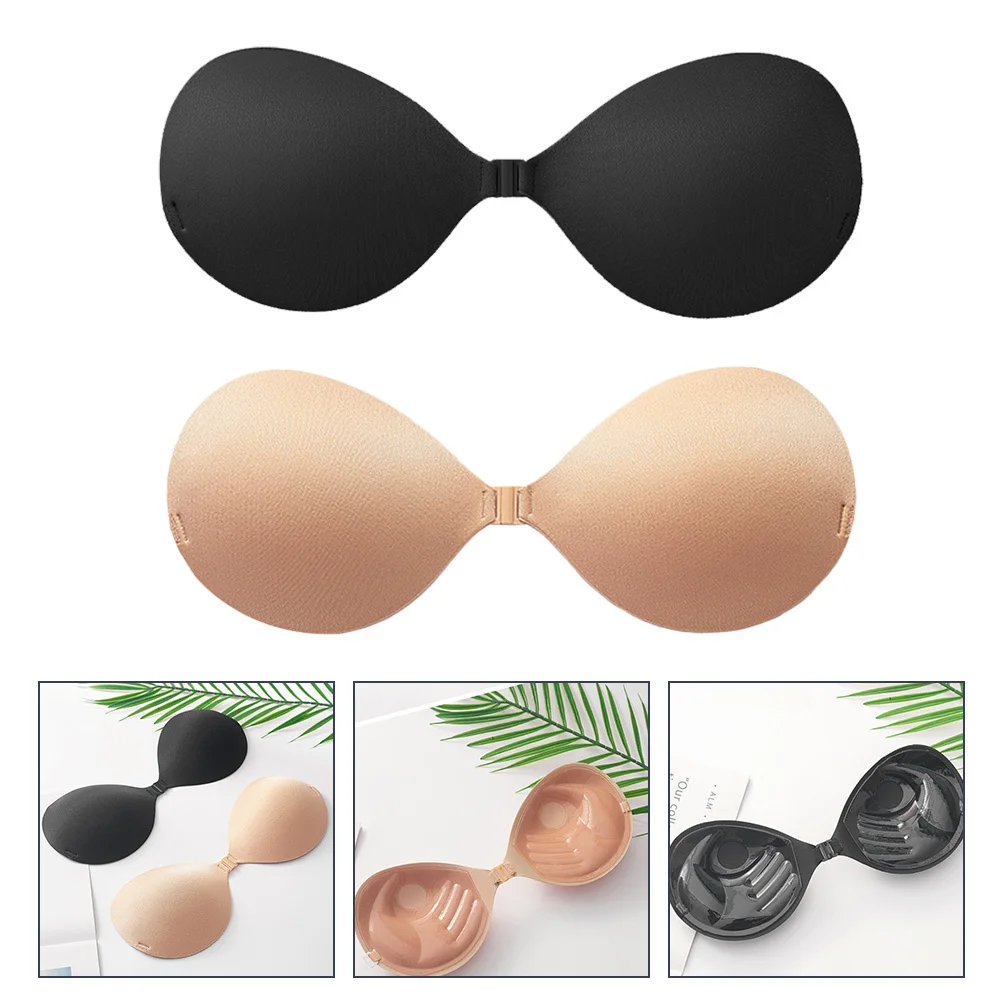 1Set trägerlose BHs, unsichtbare Brustaufkleber, hochwertiges Material, langlebig, Push-Up, passend zu jedem Kleiderrock, Silikon-BH