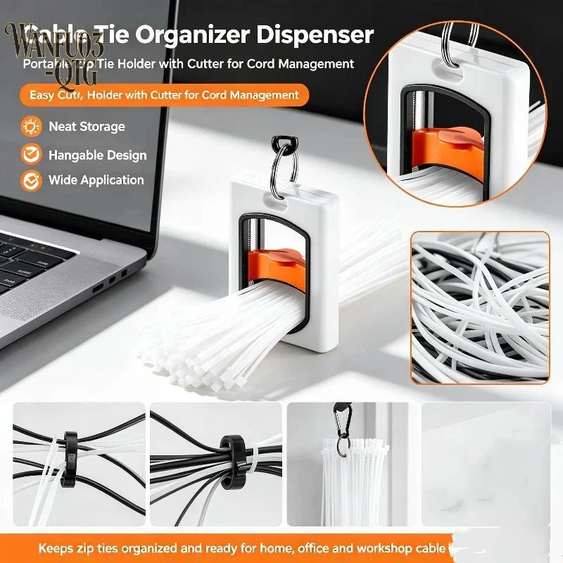 *1Pcs Lightweight Plastic Cable Holder Reusable Glow-in-the-Dark Zip Tie Organizer For Easy Organization Stain & Sand Resistant