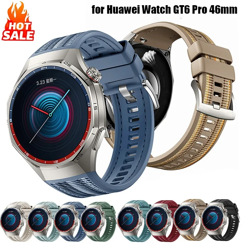 Silikon Nylon Woven Strap für Huawei Uhr GT6 Pro 46mm Armband Armband für Für Huawei Uhr GT6 Pro Sport band Zubehör