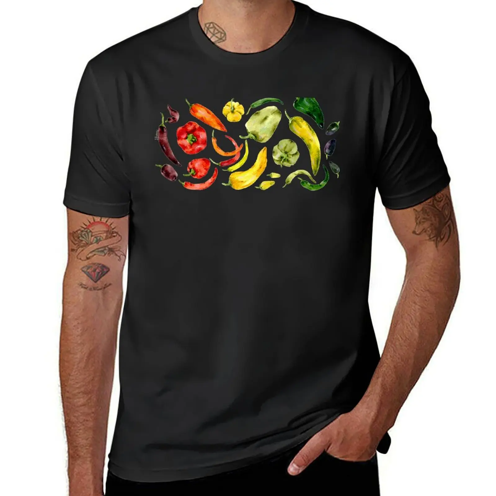 Pepper varieties T-Shirt blacks summer top plus sizes boys animal print designer t shirt men