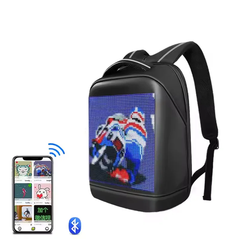 

Programmable LED Display Backpack for Men and Women – Portable Video and Notebook Bag