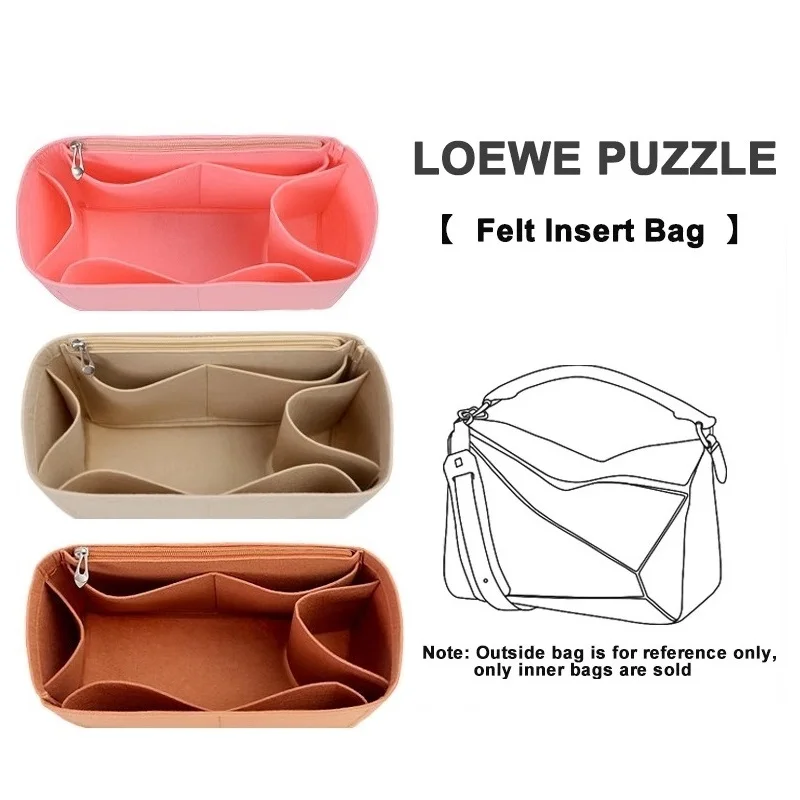 Women Felt Insert Bag For PUZZLE Geometry Makeup Organizer Handbag Tote Bag Storage Purse Divider