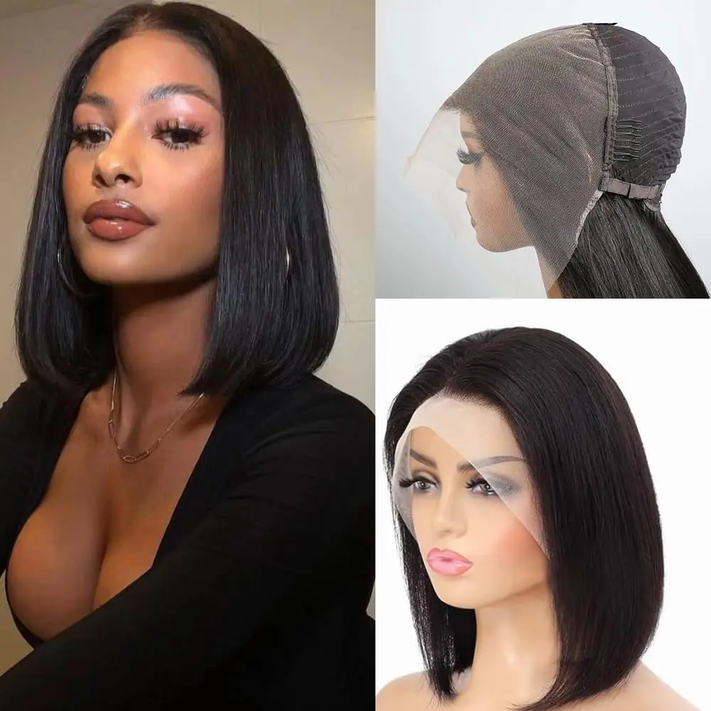 

Straight Bob Wig Human Hair 13x4 HD Full Frontal Lace Wig Short Bob Wigs for Women Bob Lace Front Wigs Human Hair Pre Plucked
