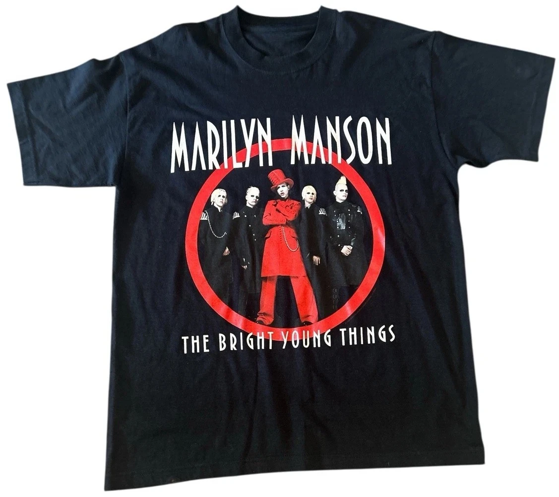

Marilyn Manson The Bright Young Things Vintage 2003 T Shirt American T-shirt Men Street Hip-hop Rock Short-sleeved Women Top