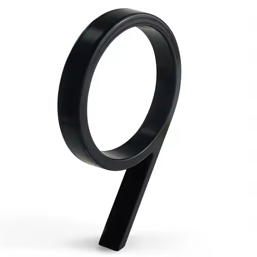 1pc 125mm Floating House Number Outdoor 5 inch Black Zinc Alloy Letter Apartment Door Numbers Mailbox Address Sign #0-9 - Image 14