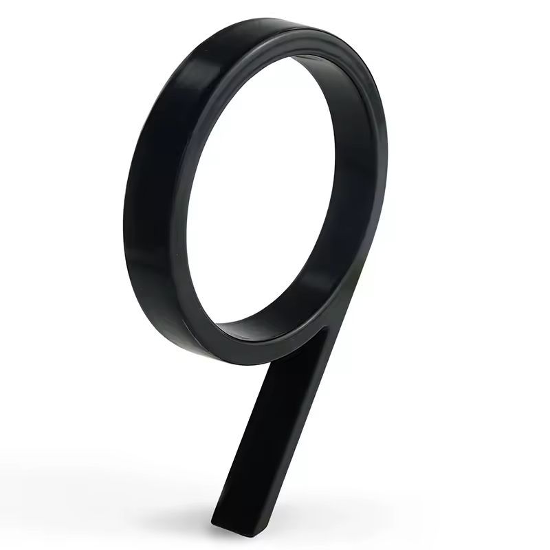 1pc 125mm Floating House Number Outdoor 5 inch Black Zinc Alloy Letter Apartment Door Numbers Mailbox Address Sign #0-9 - Image 14