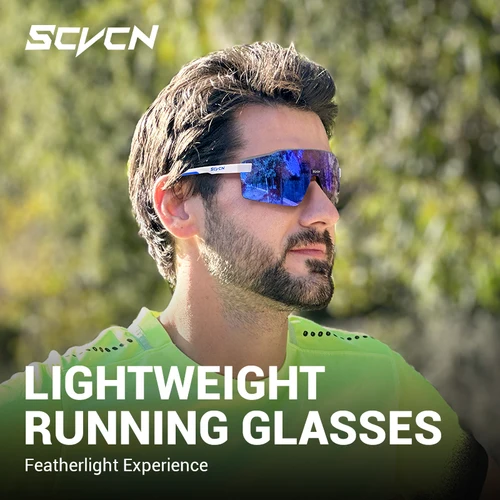 Imagen 2 del producto SCVCN gafas de sol para ciclismo, gafas para correr para hombre UV400, gafas para deportes al aire libre, gafas para ciclismo de montaña