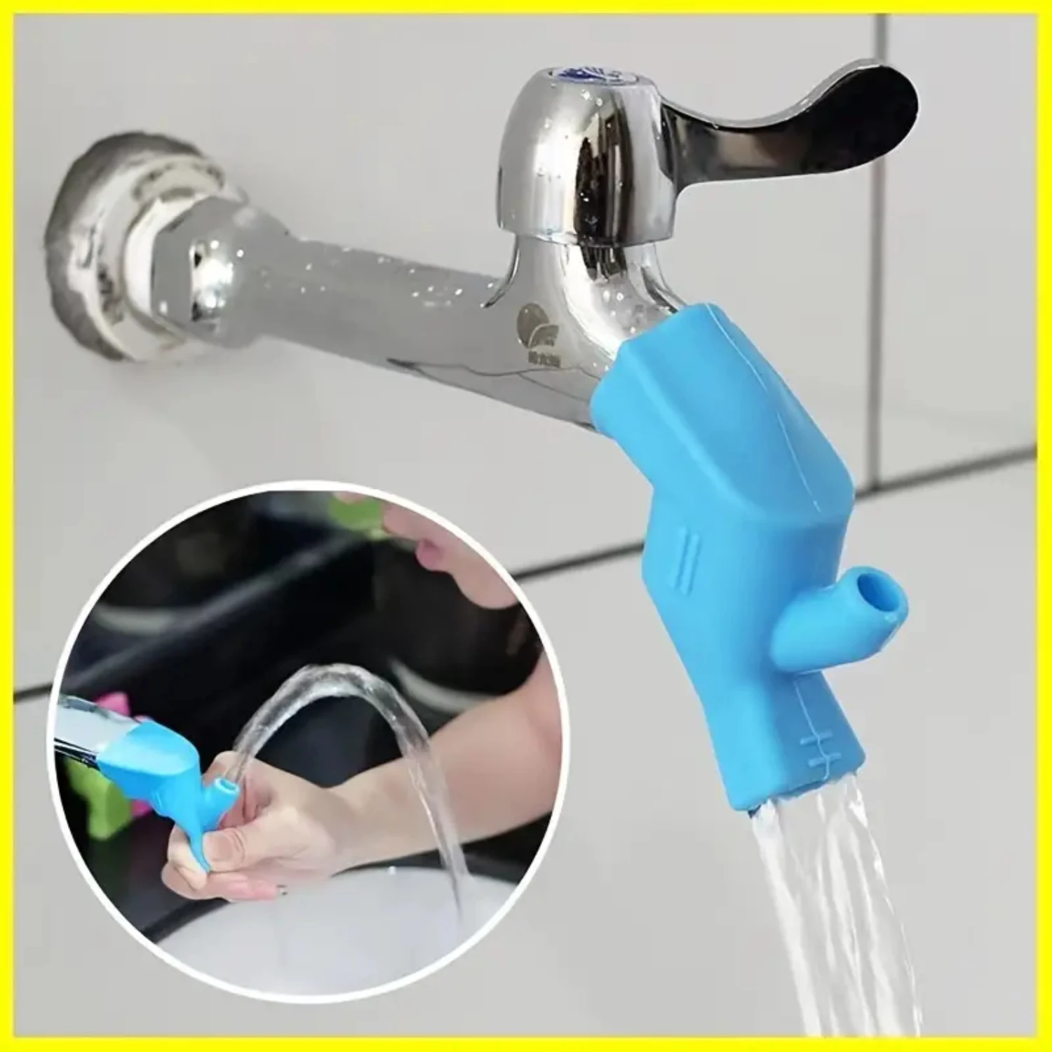 3pcs Silicone Faucet Extender, Easy For Baby To Wash Hands, Not Splashable, 2.75*1.3*1''/7*3.3*2.5cm