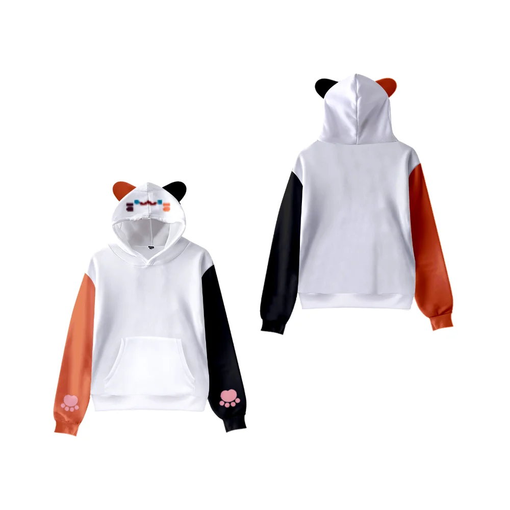 New Ranboo Merch Crumb Cuptoast  Color Block Hoodie Dream Team SMP 90s Youthful Sweatshirt Women Men's Hoodies Harajuku Clothes