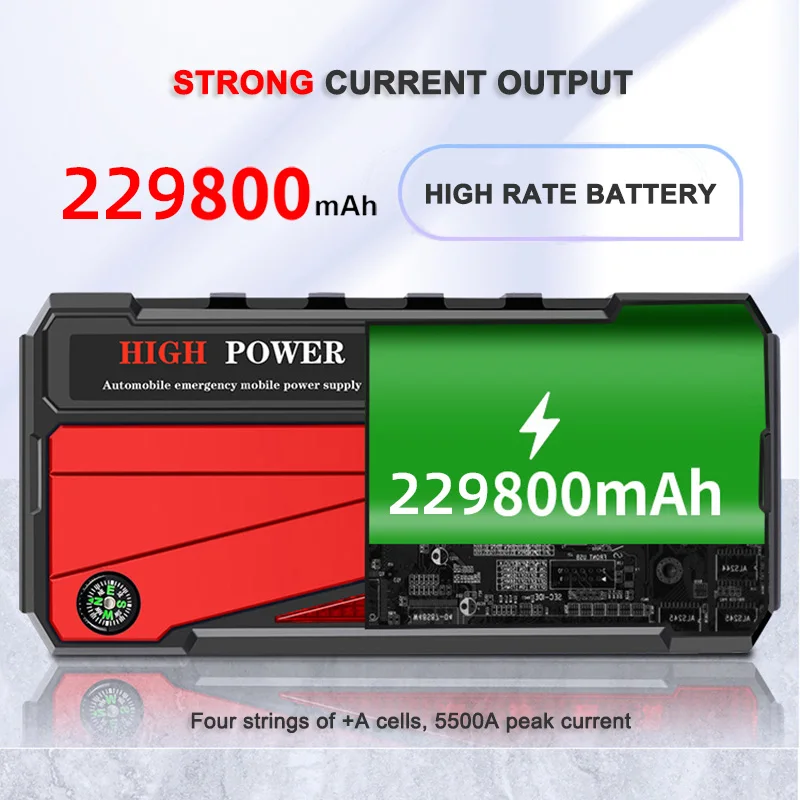 229800mAh Car Jump Starter Power Bank Power Supply Auto Emergency Start-up Battery Booster Starting Device Charger for 12V Cars