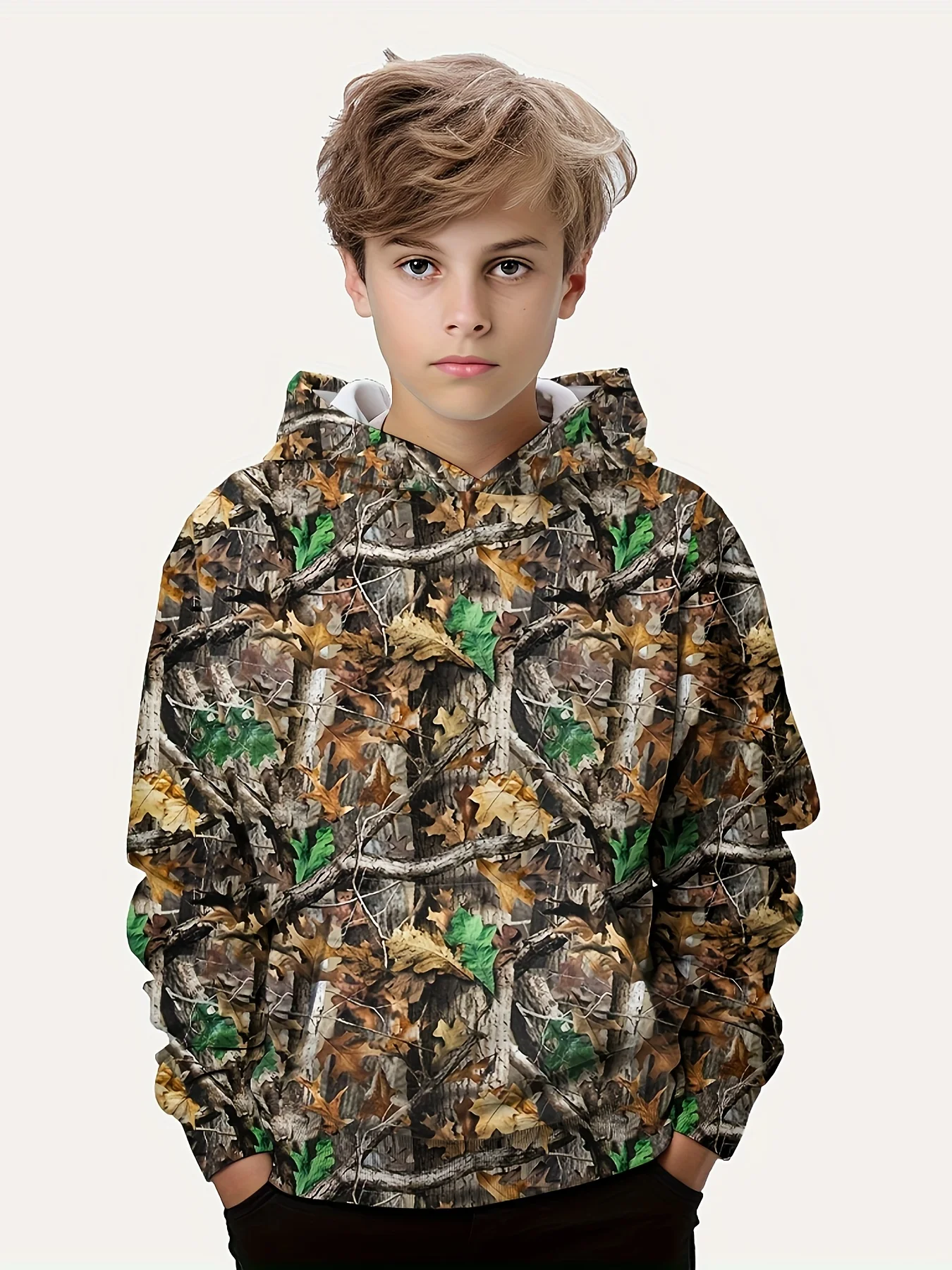 Kids 3D Camouflage Patttern Hooded Boy Sweatshirt Fashion Long Sleeve Hoodies For Spring Autumn Boys Hoodie Tops Chico Sudadera