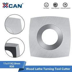 XCAN-Herramienta de torneado de madera cuadrada, inserto de carburo de 11x11x2mm R50 Hollowers Finisher, herramienta de torno de madera, cortador de repuesto, inserto de carburo