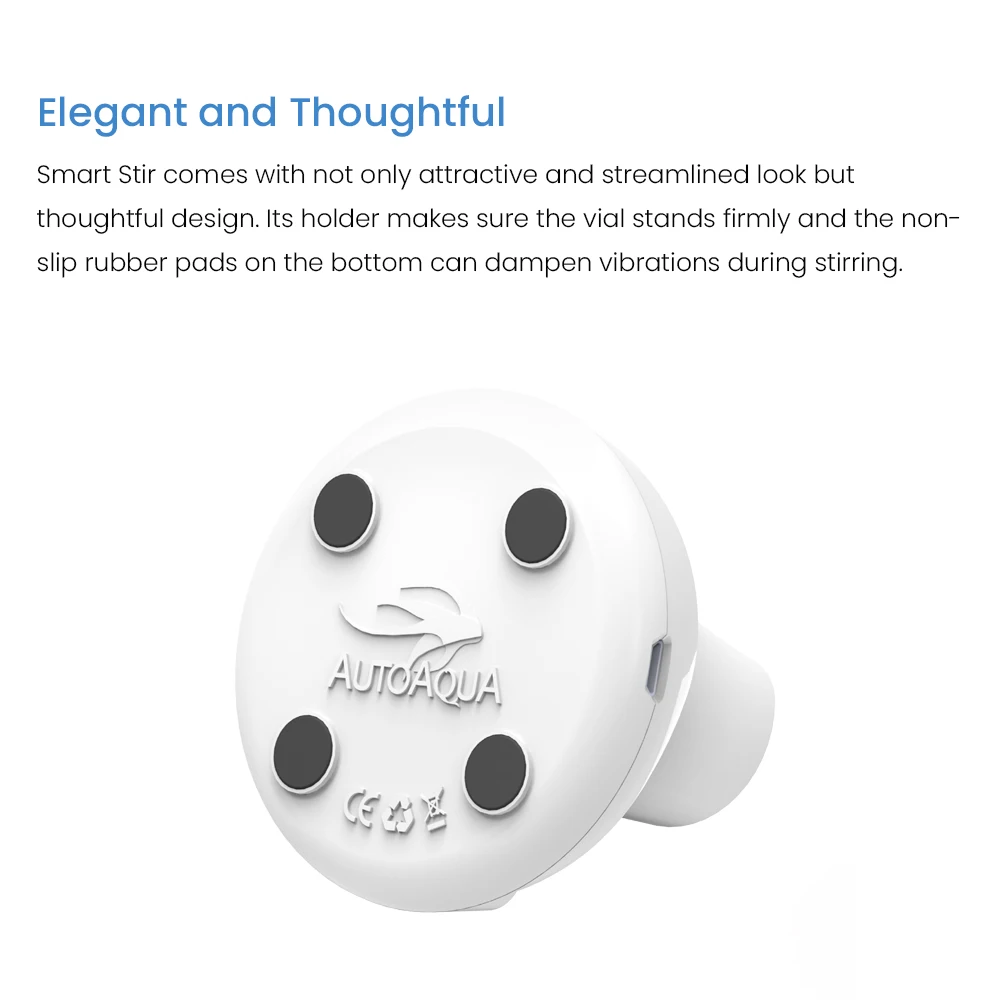 AutoAqua SS-100 Aquarium USB Rechargeable Liquid Reagents Auto Mixing Water Testing Smart Stir Magnetic Stirrer for Test Kits