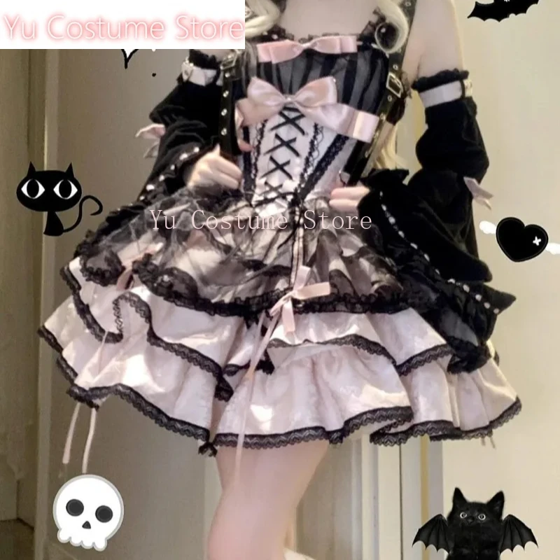 

Black and Pink Lolita JSK Suspender Dress Sweet Girls Women Subculture Sexy Hottie Birthday Party Short Fluffy Lo Dresses 2025