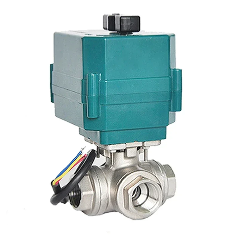 motorized actuator electric ball valve 2 way 3 way stainless steel PVC electric 3 way control valve