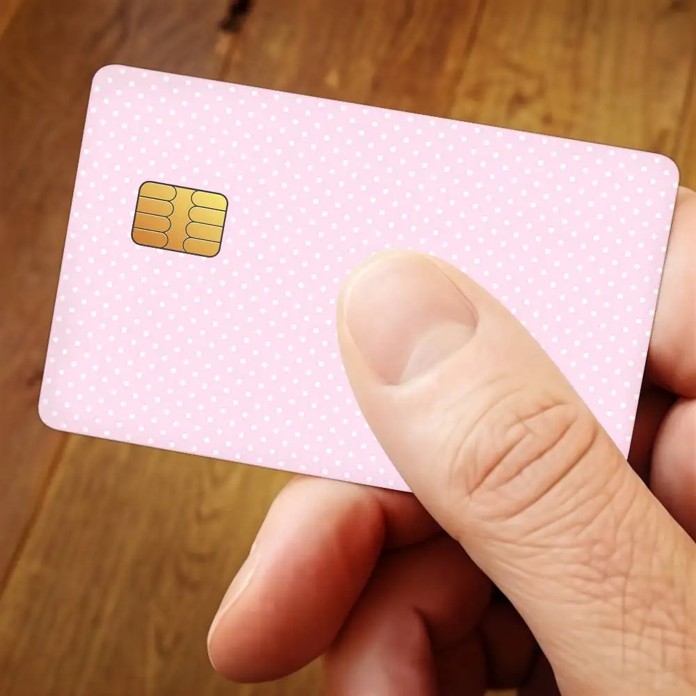 Korean Polka Dots Minimalist Credit Card Public Transportation Cards Protective Sticker Waterproof Card Face Decoration 4PCS