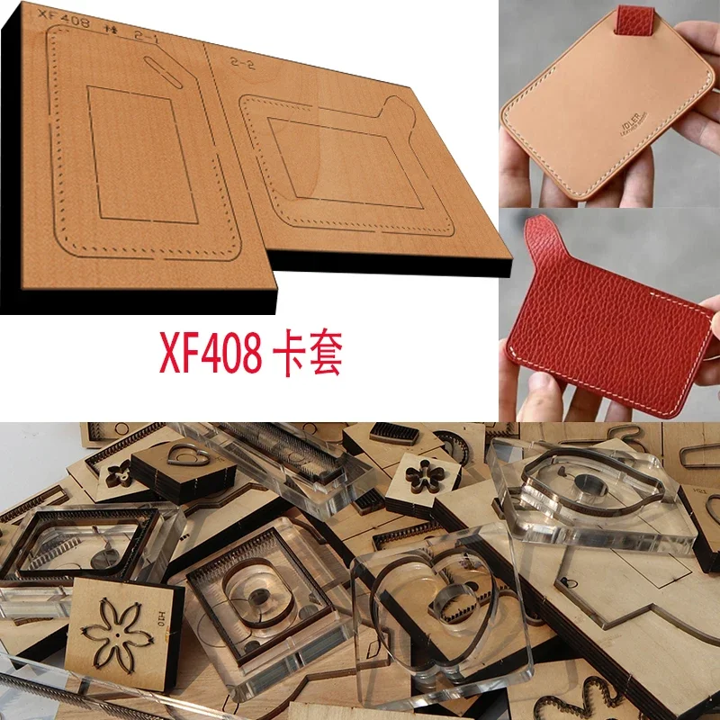 

Handmade Wooden Die Card Sleeve/card Bag Leather Craft Punch Hand Tool Cut Knife Mould XF408 Leather Craft Tools