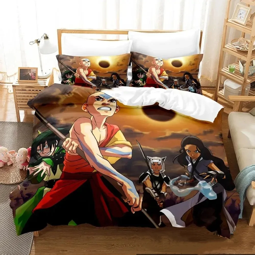 3D Print Cartoon Avatar The Last Airbender Bedding Set Boys Girls Twin Queen King Size Duvet Cover Pillowcase Bed boys Adult